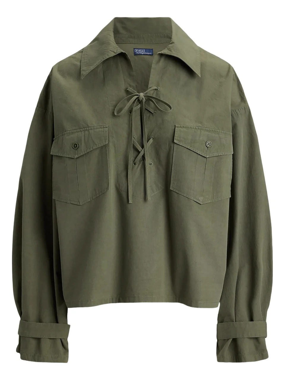 Women's Lace-Up Cotton Shirt Women's Lace-Up Cotton Shirt