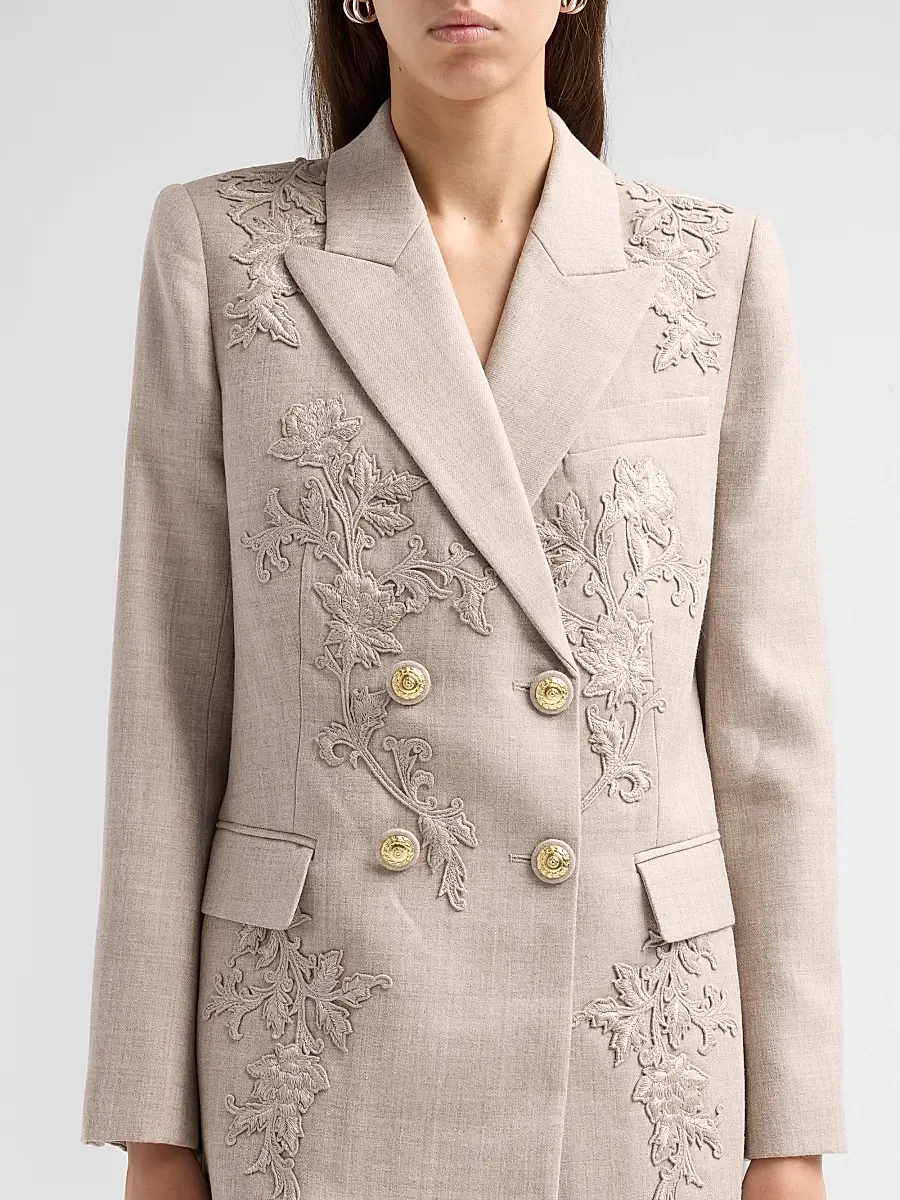 Kobi Halperin Women's Violet Embroidered Twill Blazer | Thumbnail 5 Kobi Halperin Women's Violet Embroidered Twill Blazer | Thumbnail 5