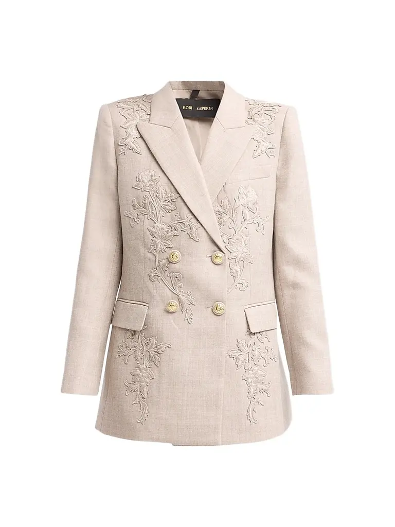 Kobi Halperin Women's Violet Embroidered Twill Blazer