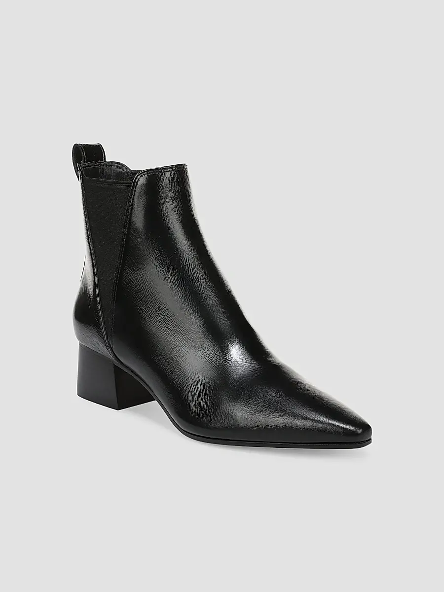 Veronica Beard Women's Astra Leather Chelsea Short Boots | Thumbnail 2