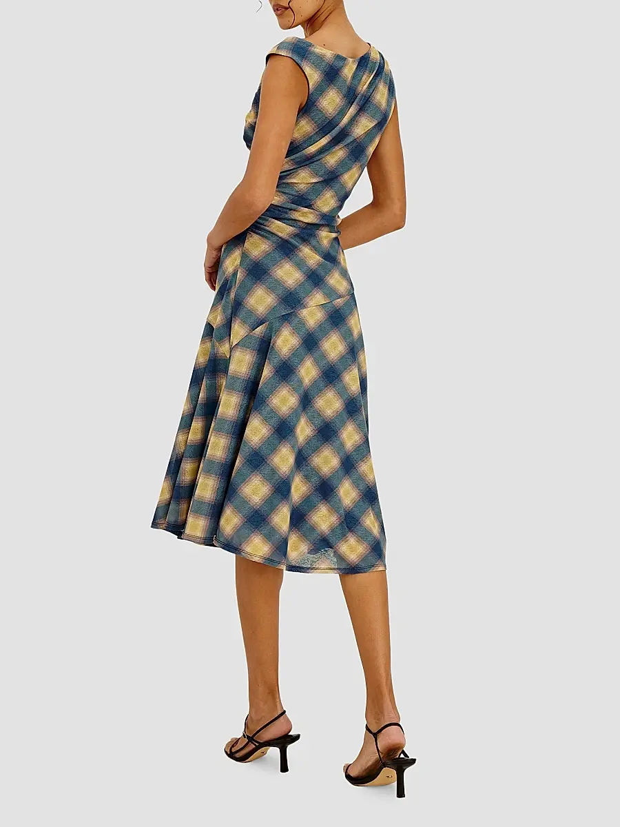 RAILS Women's Sorra Draped Plaid Midi Dress | Thumbnail 3 RAILS Women's Sorra Draped Plaid Midi Dress | Thumbnail 3