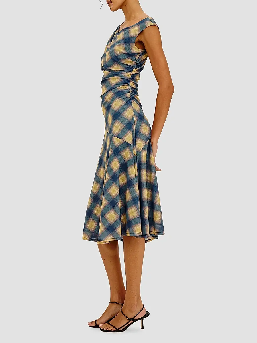 RAILS Women's Sorra Draped Plaid Midi Dress | Thumbnail 7 RAILS Women's Sorra Draped Plaid Midi Dress | Thumbnail 7