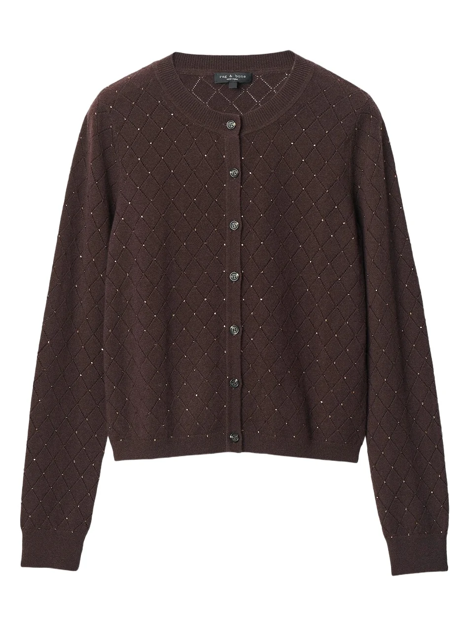 Women's Archie Jewel Cashmere-Blend Cardigan Women's Archie Jewel Cashmere-Blend Cardigan