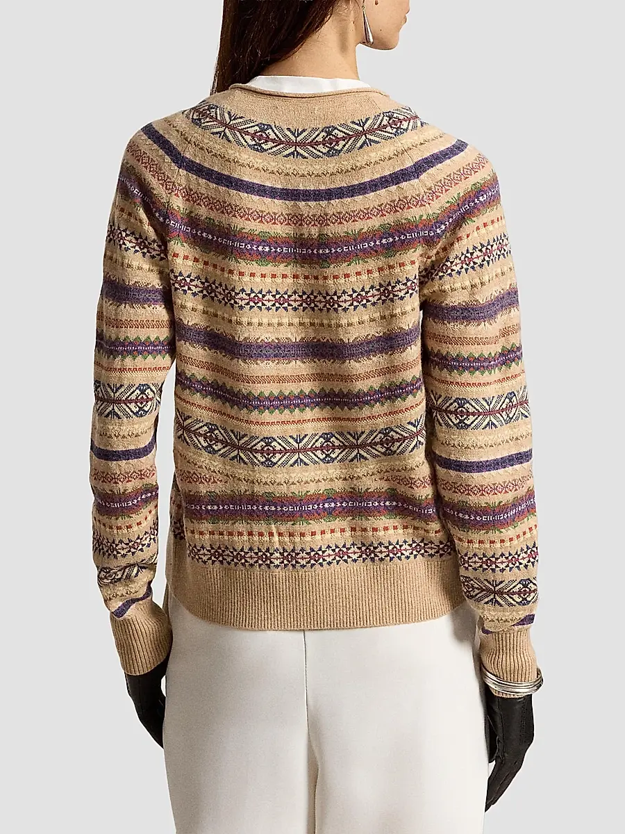 Polo Ralph Lauren Women's Fair Isle Wool-Blend Cardigan | Thumbnail 3 Polo Ralph Lauren Women's Fair Isle Wool-Blend Cardigan | Thumbnail 3