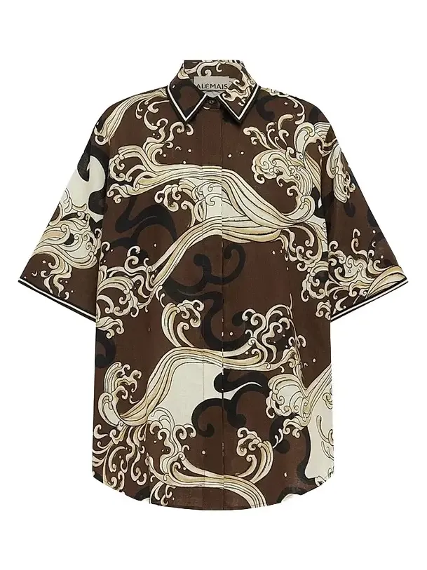ALÉMAIS Women's Otis Linen Short-Sleeve Shirt