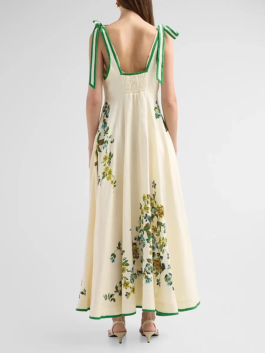 ALÉMAIS Women's Phyllis Floral Ballet Maxi Sundress | Thumbnail 3