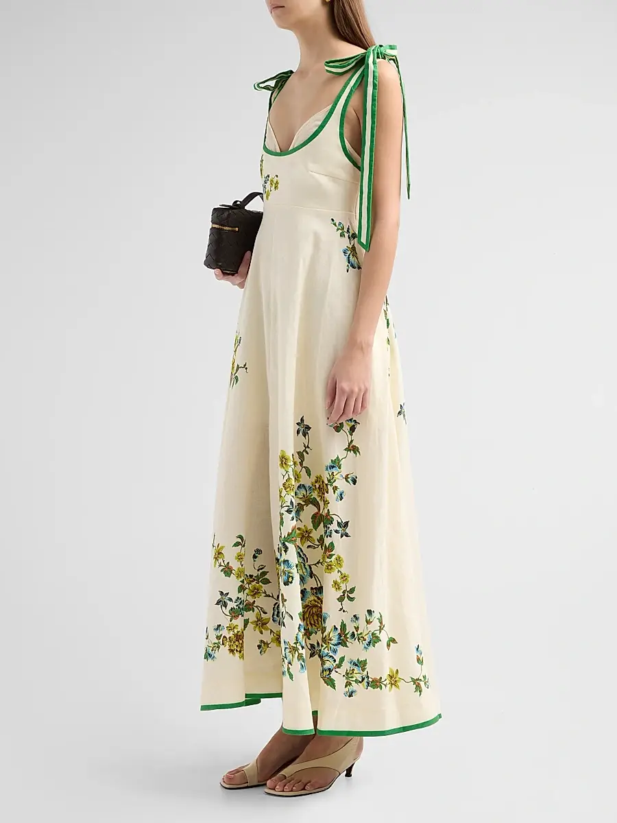 ALÉMAIS Women's Phyllis Floral Ballet Maxi Sundress | Thumbnail 4