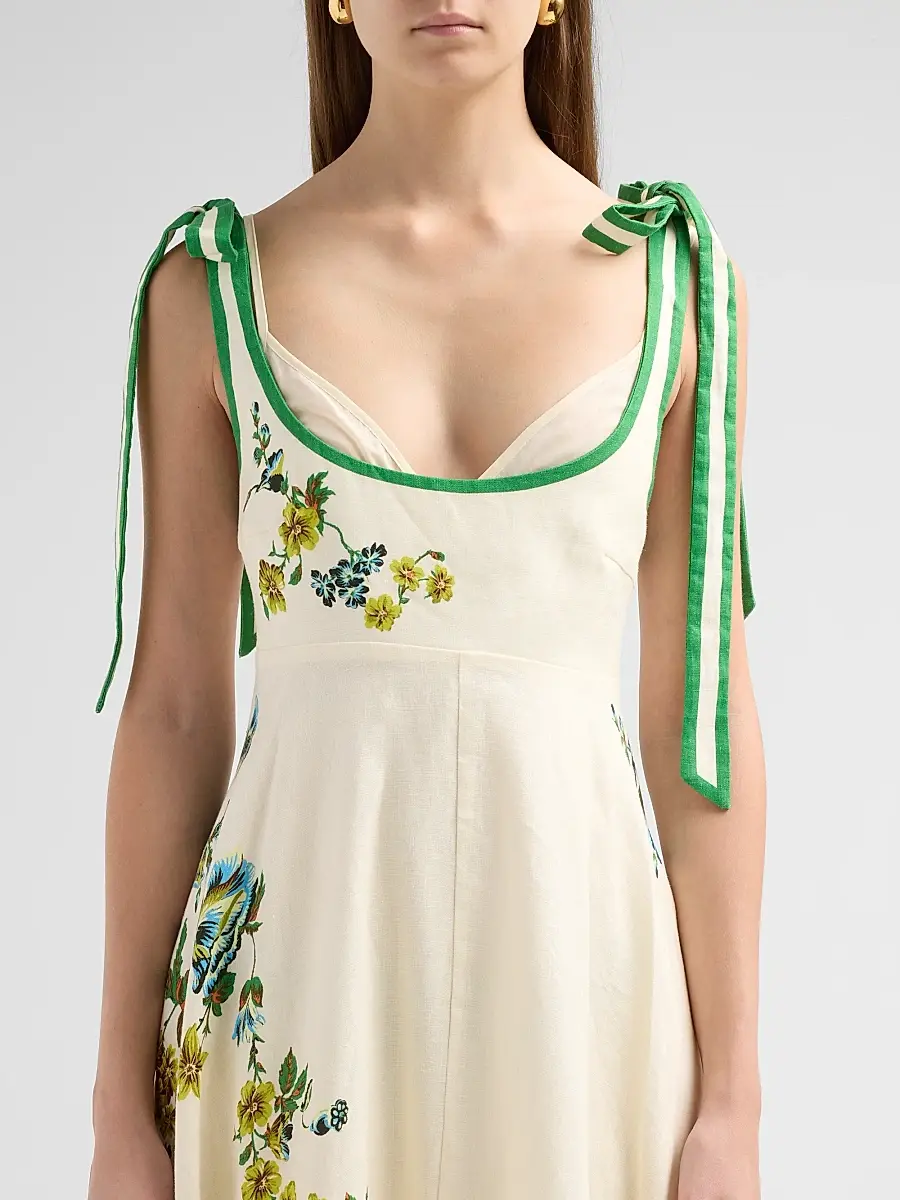 ALÉMAIS Women's Phyllis Floral Ballet Maxi Sundress | Thumbnail 5