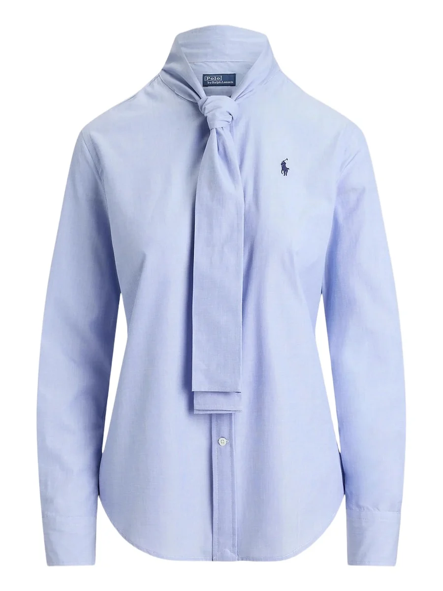 Women's Poplin Tie-Neck Shirt
