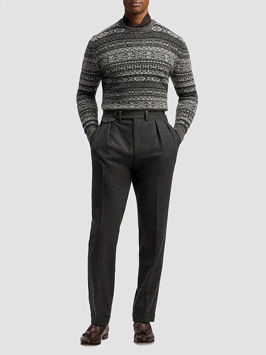Ralph Lauren Purple Label Men's Fair Isle-Style Cashmere-Blend Sweater | Thumbnail 2