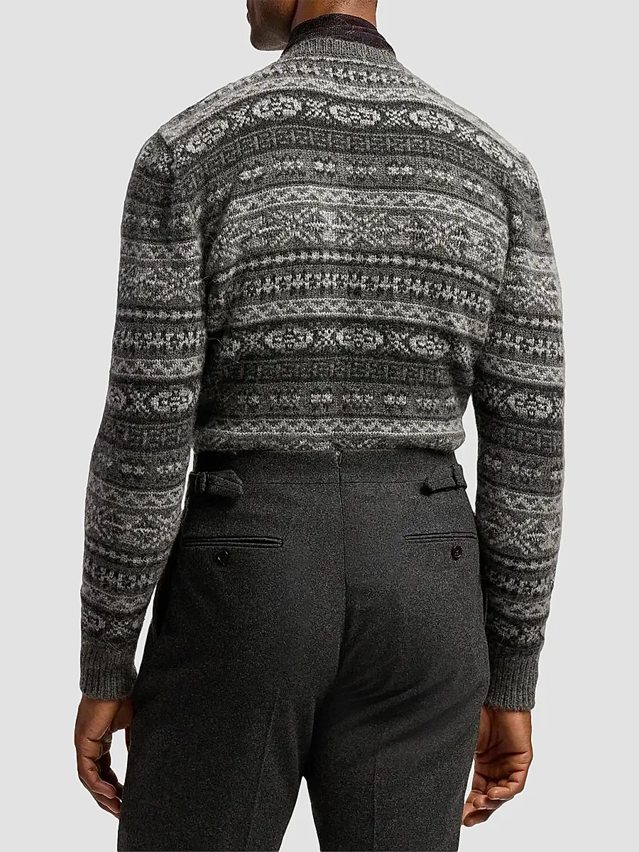Ralph Lauren Purple Label Men's Fair Isle-Style Cashmere-Blend Sweater | Thumbnail 3