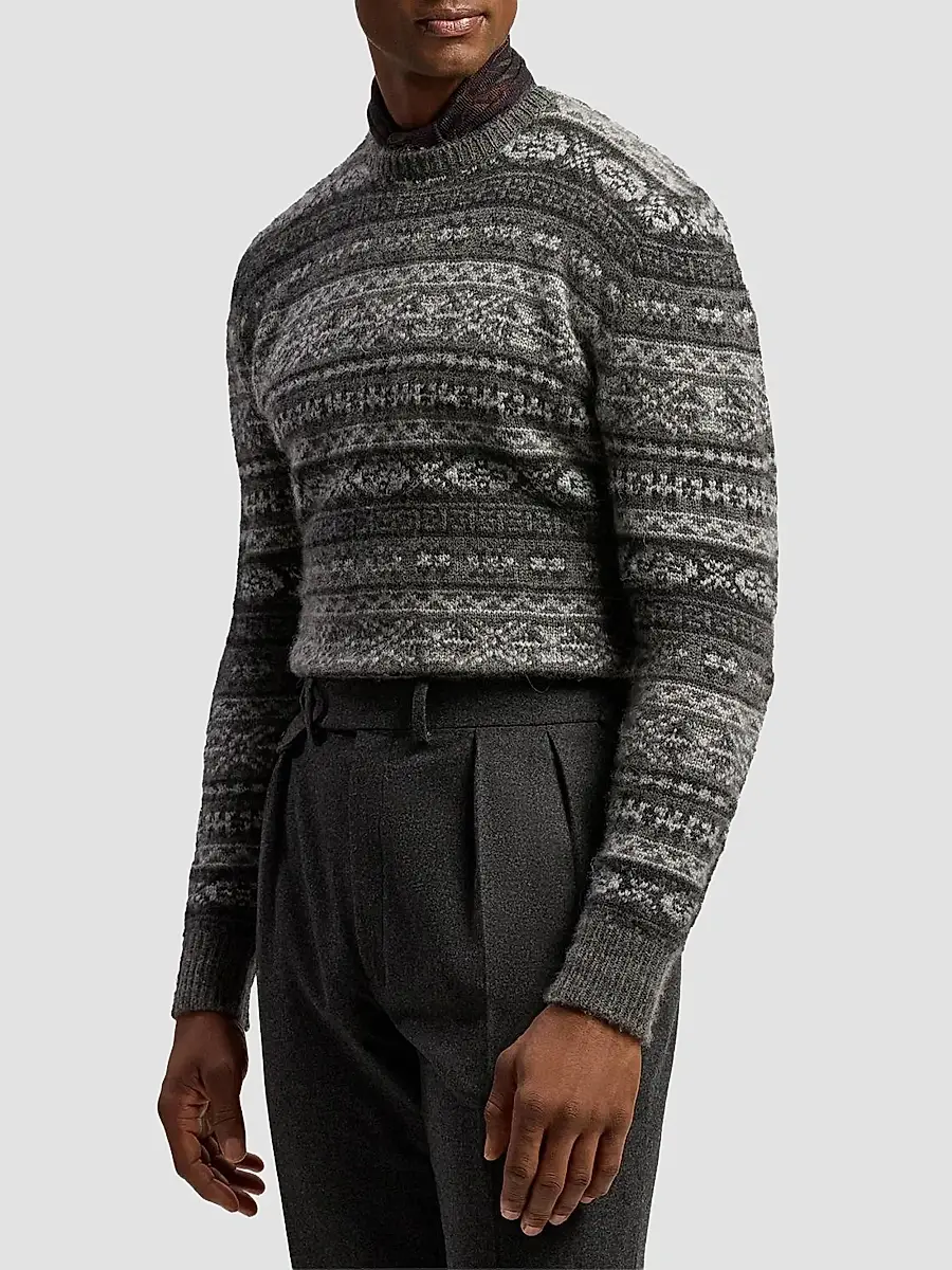 Ralph Lauren Purple Label Men's Fair Isle-Style Cashmere-Blend Sweater | Thumbnail 5