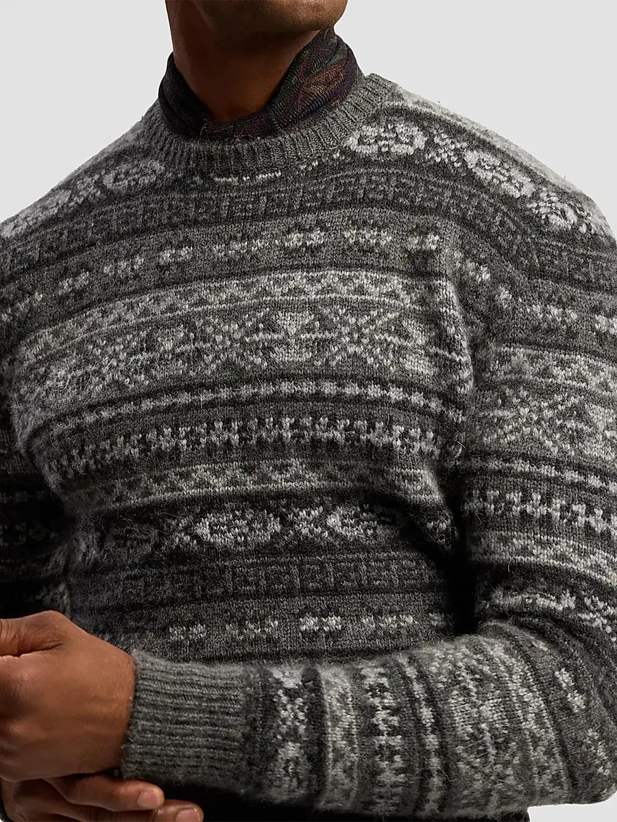 Ralph Lauren Purple Label Men's Fair Isle-Style Cashmere-Blend Sweater | Thumbnail 6