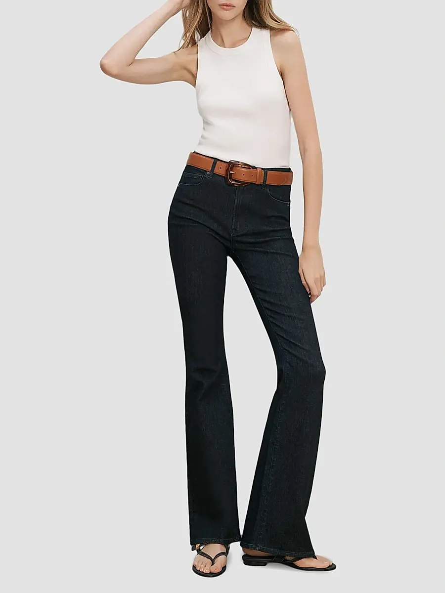 Veronica Beard Women's Beverly High-Rise Skinny Flare Jeans | Thumbnail 2 Veronica Beard Women's Beverly High-Rise Skinny Flare Jeans | Thumbnail 2