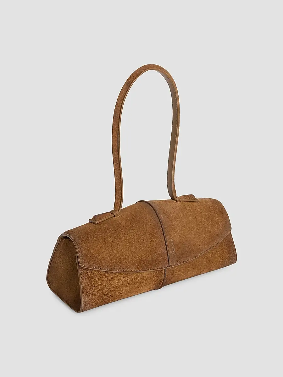Jil Sander Women's Linea Suede Shoulder Bag | Thumbnail 4 Jil Sander Women's Linea Suede Shoulder Bag | Thumbnail 4