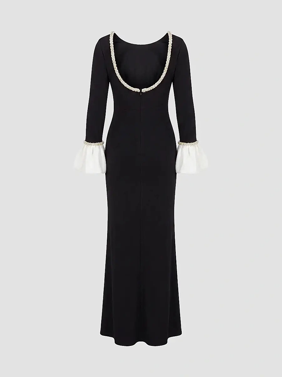 Mac Duggal Women's Faux Pearl-Embellished Bubble Sleeve Gown | Thumbnail 6