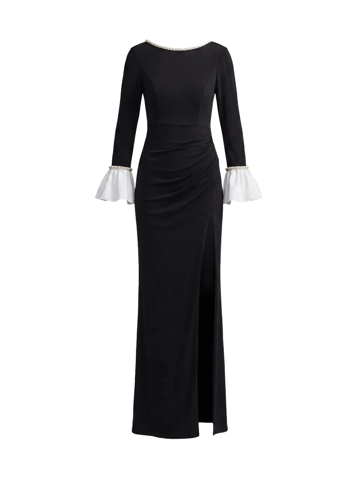Women's Faux Pearl-Embellished Bubble Sleeve Gown