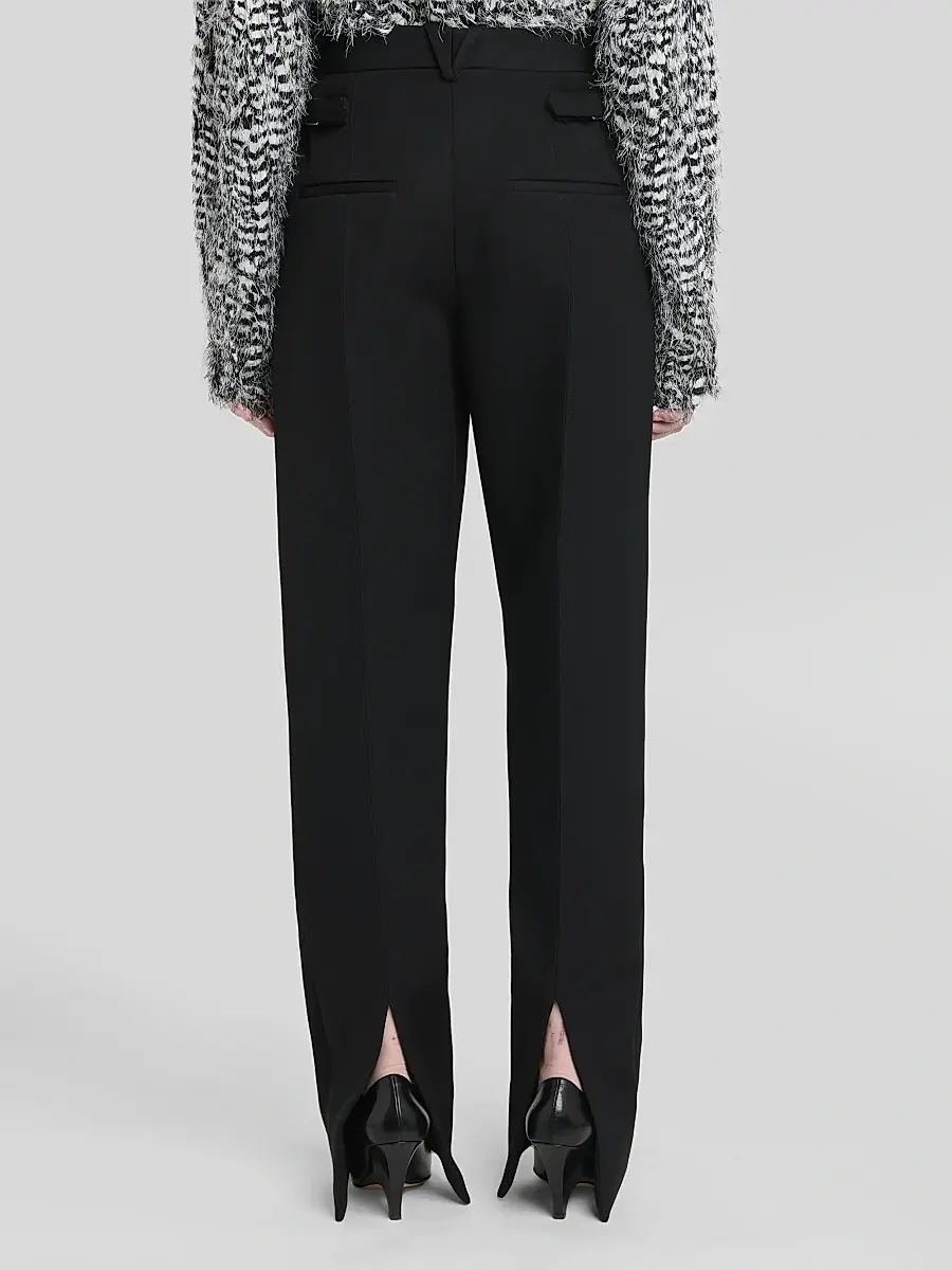 Bottega Veneta Women's Grain De Poudre Straight Trousers | Thumbnail 3