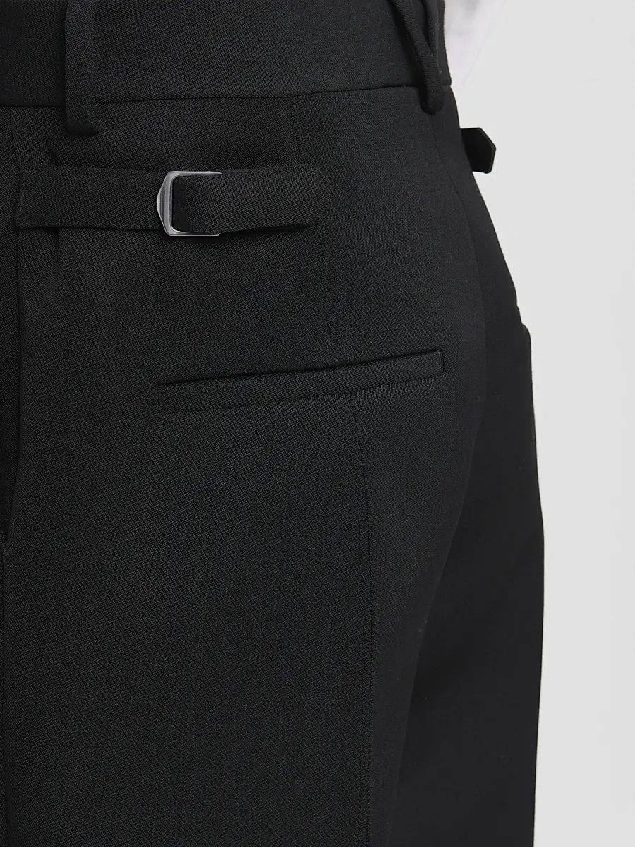 Bottega Veneta Women's Grain De Poudre Straight Trousers | Thumbnail 5