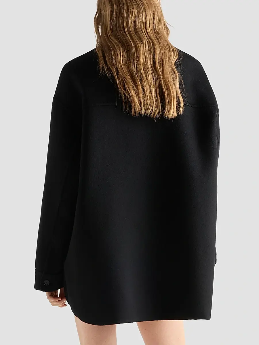 Prada Women's Reversible Double Cashwool and Nylon Caban Jacket | Thumbnail 4 Prada Women's Reversible Double Cashwool and Nylon Caban Jacket | Thumbnail 4