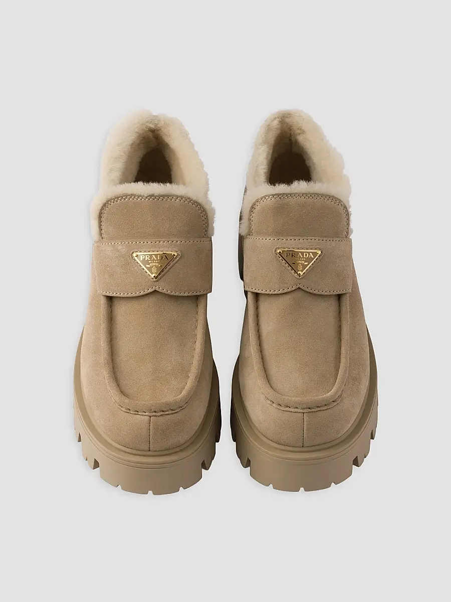 Prada Women's Suede Loafers | Thumbnail 2 Prada Women's Suede Loafers | Thumbnail 2