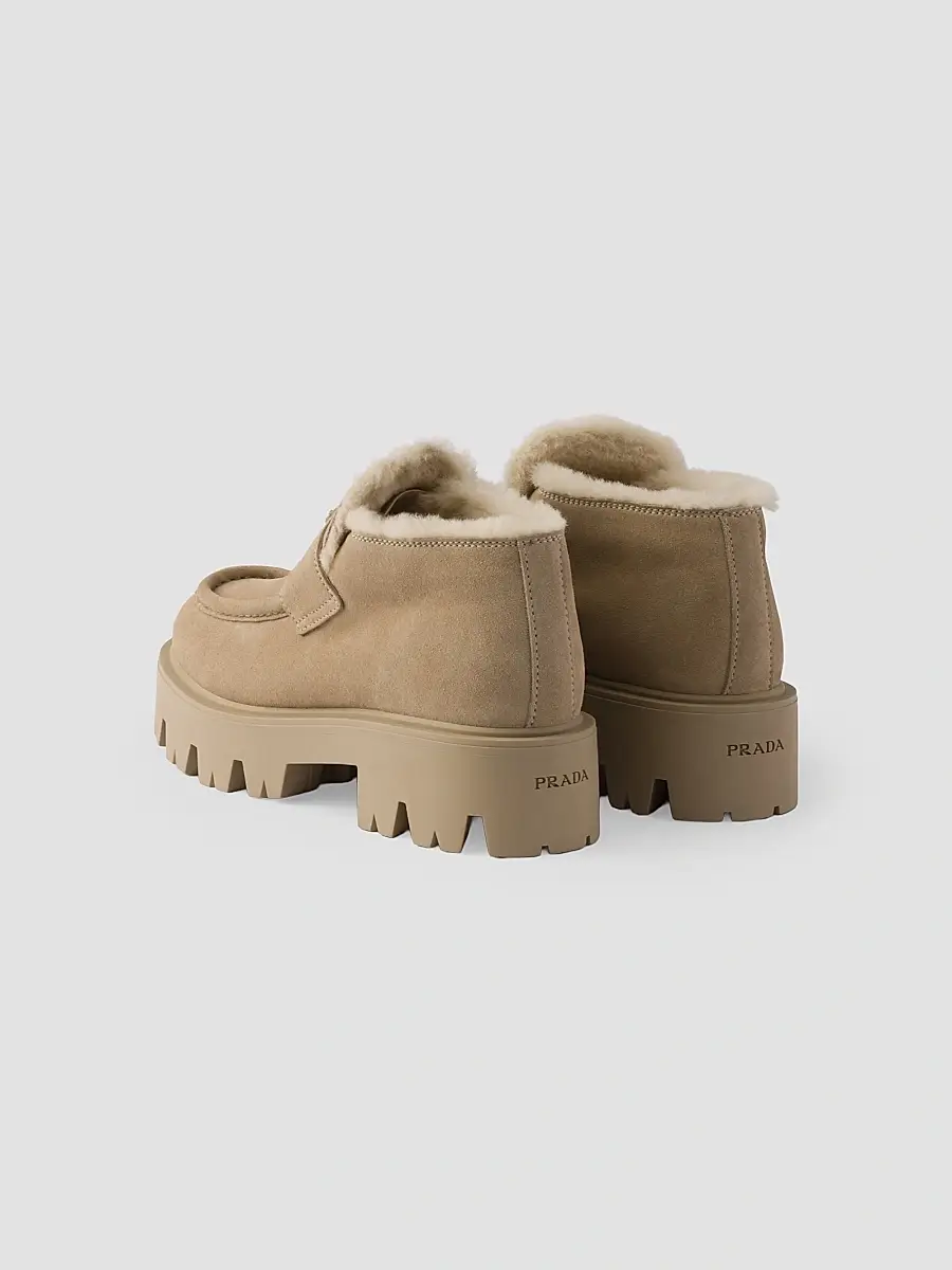 Prada Women's Suede Loafers | Thumbnail 3 Prada Women's Suede Loafers | Thumbnail 3