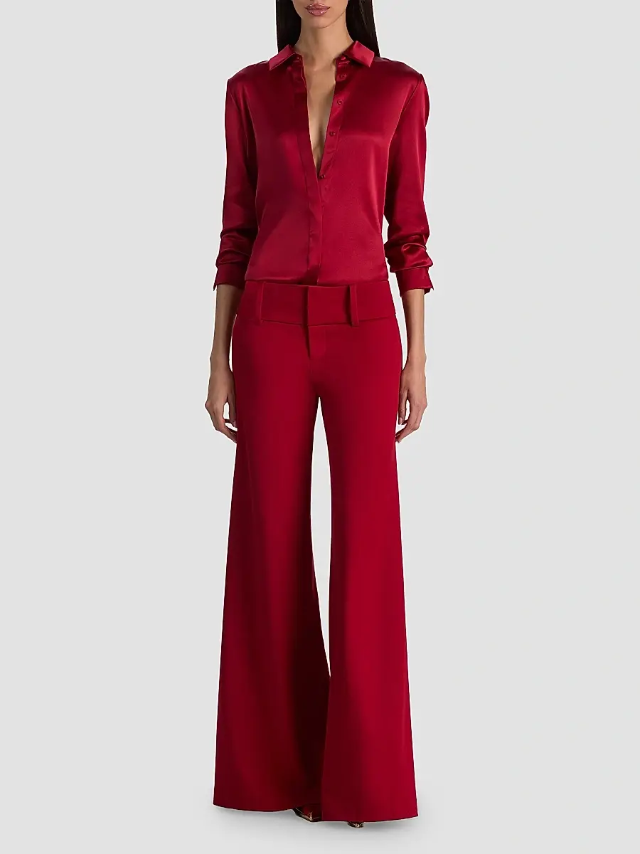 Alice + Olivia Women's Olivia Wide-Leg Flare Pants | Thumbnail 2 Alice + Olivia Women's Olivia Wide-Leg Flare Pants | Thumbnail 2