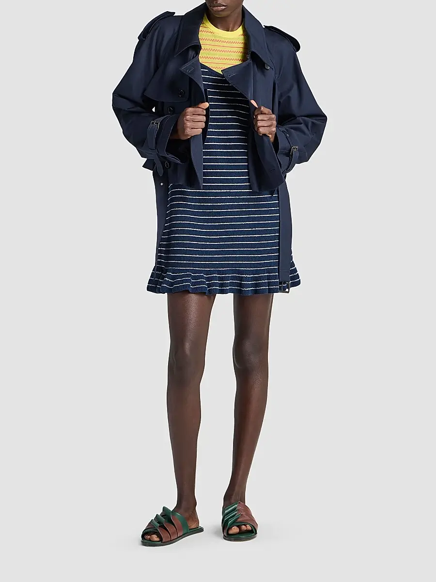 JW Anderson Women's Cotton Crop Trench Jacket | Thumbnail 2 JW Anderson Women's Cotton Crop Trench Jacket | Thumbnail 2