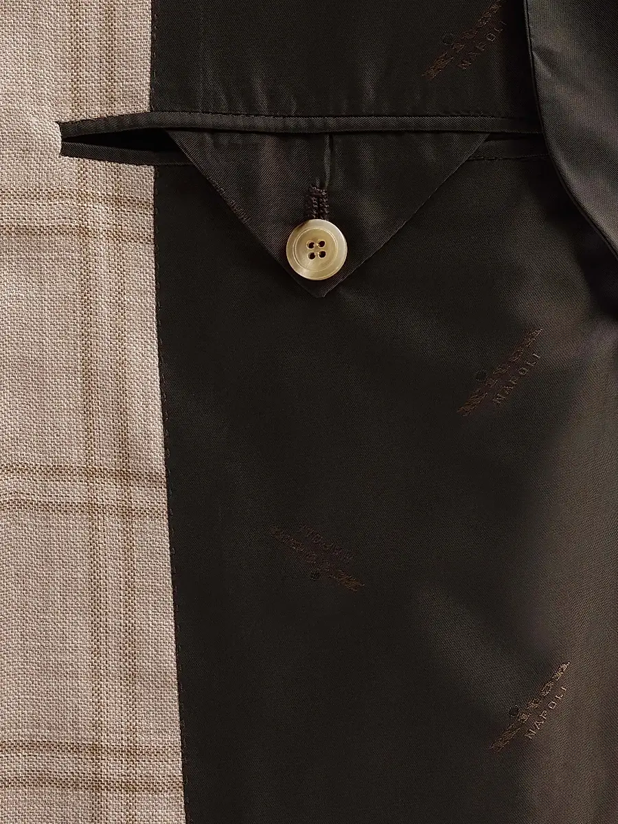 Kiton Men's Plaid Cashmere-Blend Jacket | Thumbnail 6