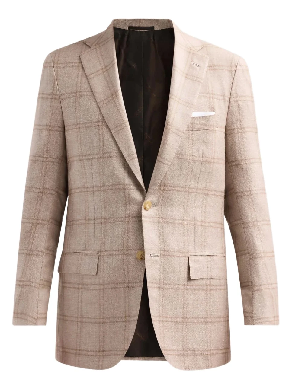Kiton Men's Plaid Cashmere-Blend Jacket
