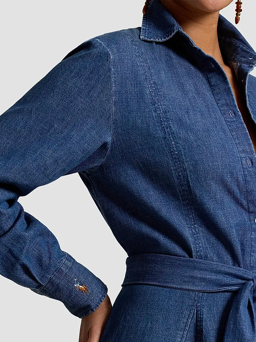 Polo Ralph Lauren Women's Chambray Tie-Waist Midi Shirtdress | Thumbnail 5 Polo Ralph Lauren Women's Chambray Tie-Waist Midi Shirtdress | Thumbnail 5