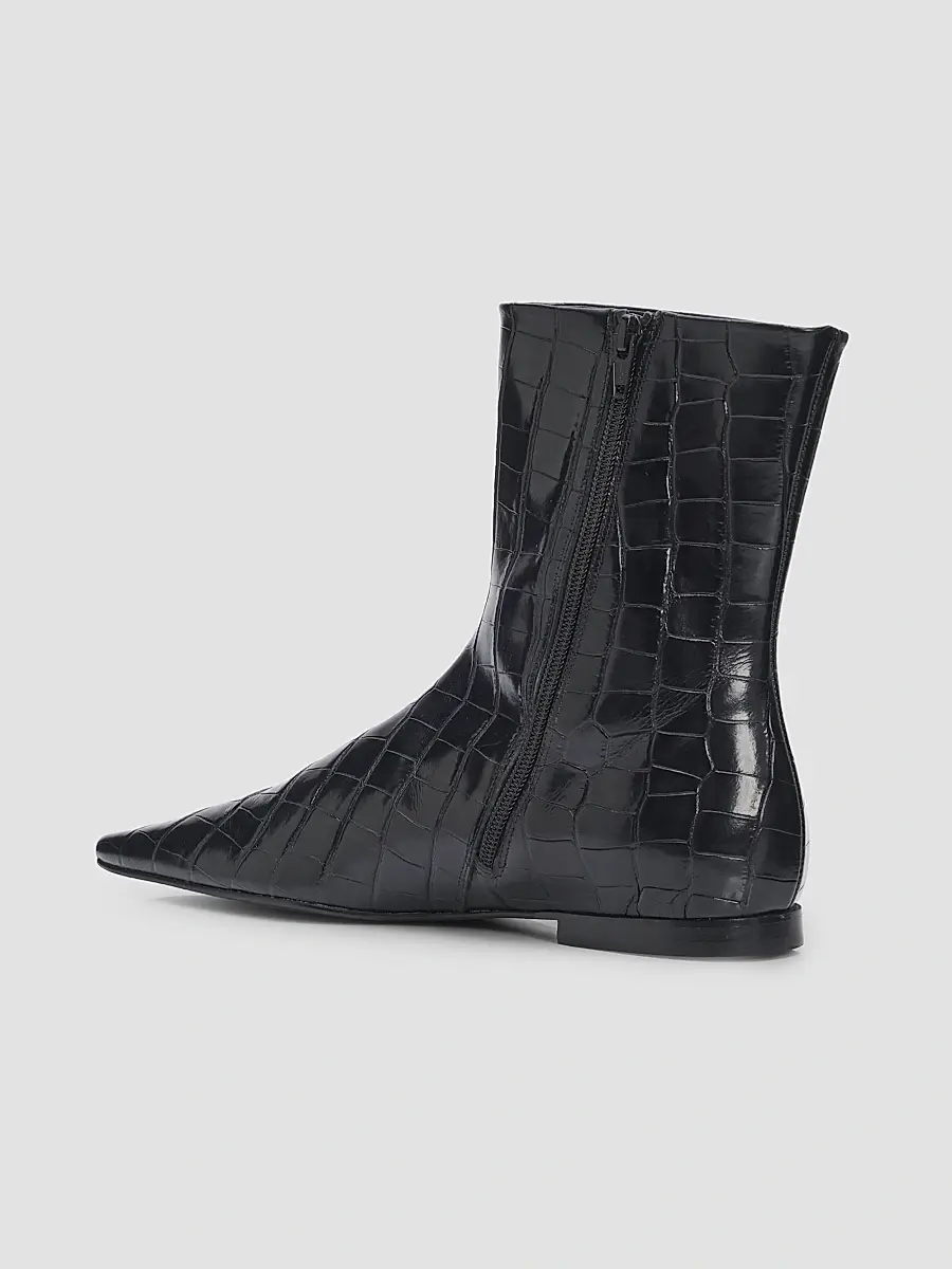TOTEME Women's Croc-Embossed Leather Chelsea Boots | Thumbnail 4 TOTEME Women's Croc-Embossed Leather Chelsea Boots | Thumbnail 4