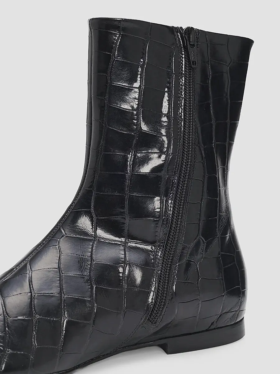 TOTEME Women's Croc-Embossed Leather Chelsea Boots | Thumbnail 5 TOTEME Women's Croc-Embossed Leather Chelsea Boots | Thumbnail 5