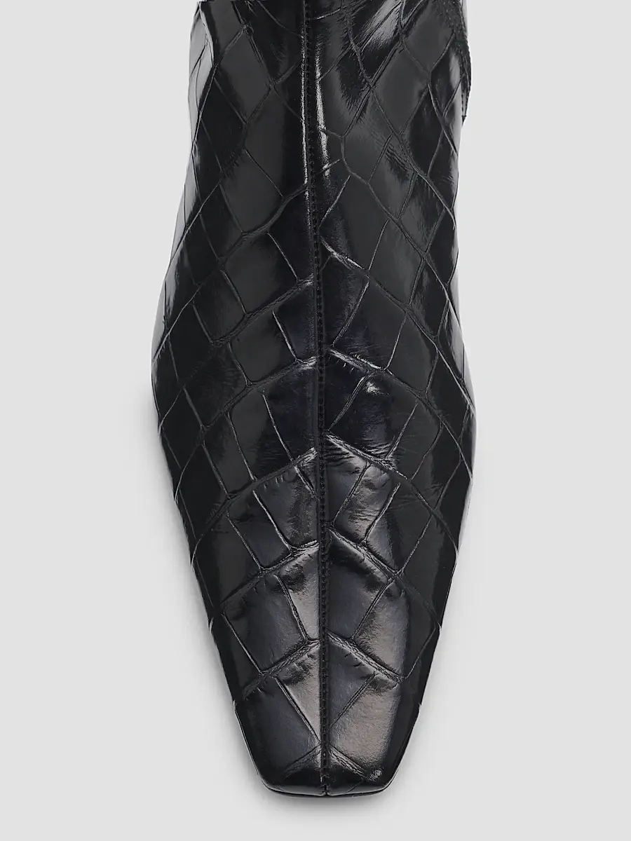 TOTEME Women's Croc-Embossed Leather Chelsea Boots | Thumbnail 6 TOTEME Women's Croc-Embossed Leather Chelsea Boots | Thumbnail 6