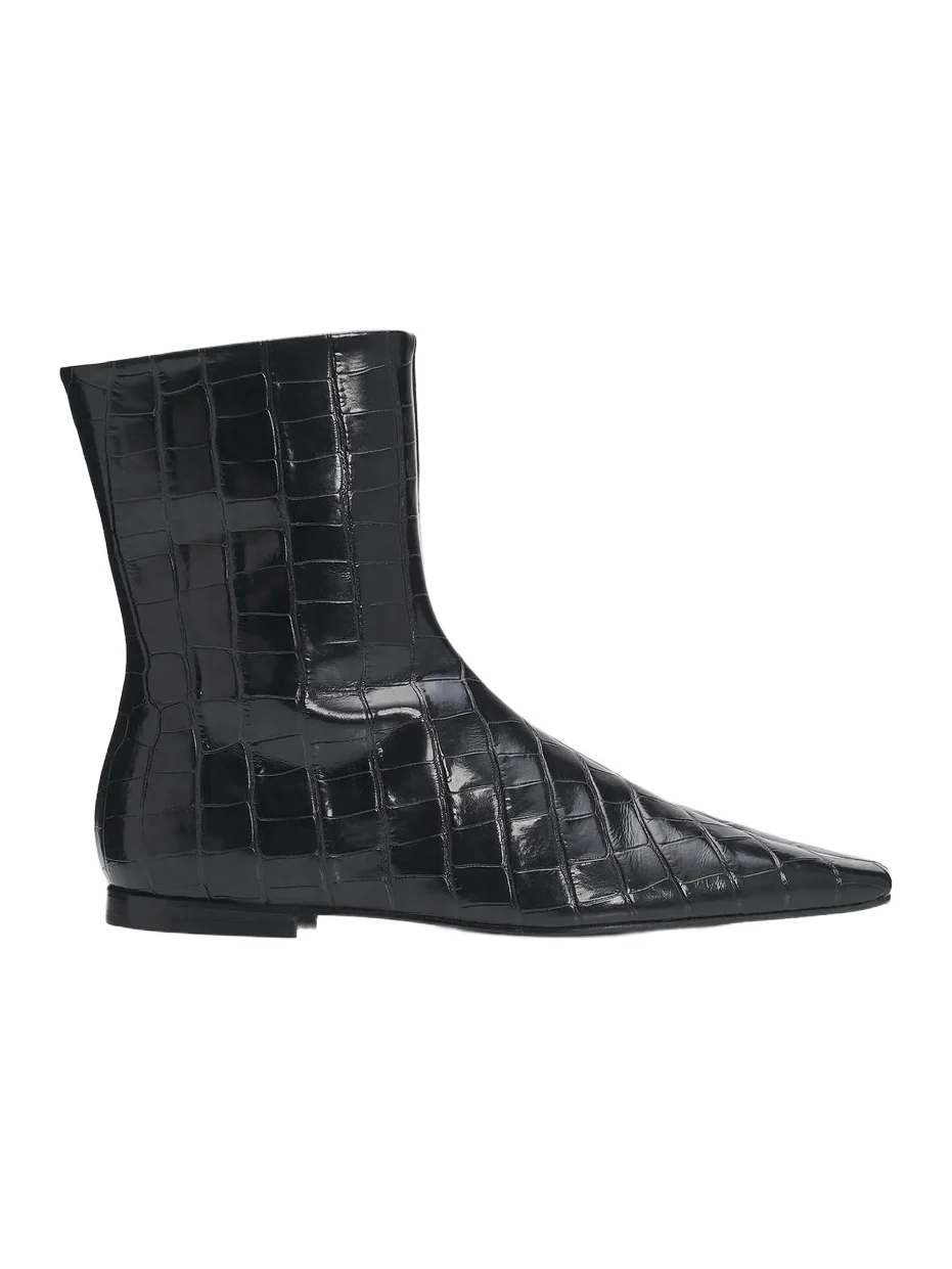 Women's Croc-Embossed Leather Chelsea Boots Women's Croc-Embossed Leather Chelsea Boots