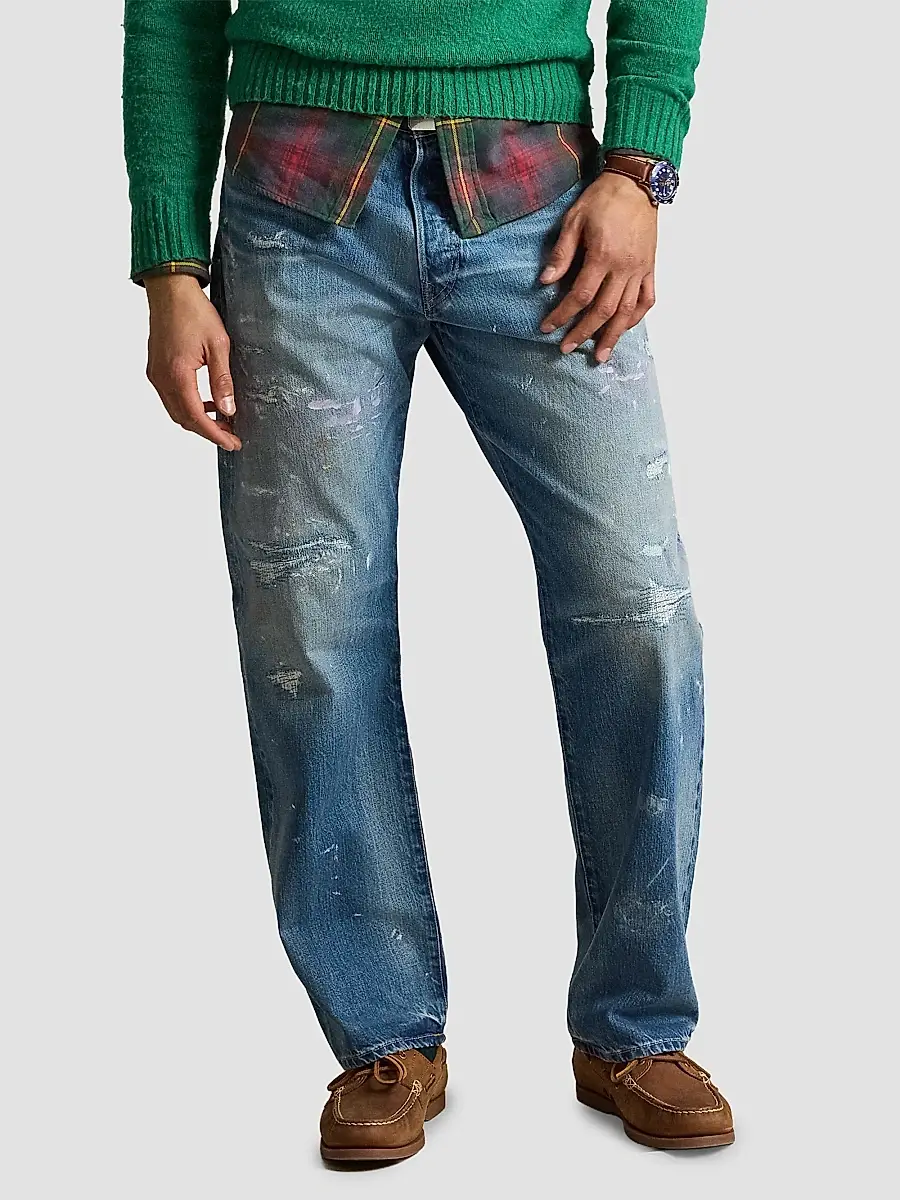 Polo Ralph Lauren Men's Vintage Classic Distressed Jeans | Thumbnail 4 Polo Ralph Lauren Men's Vintage Classic Distressed Jeans | Thumbnail 4