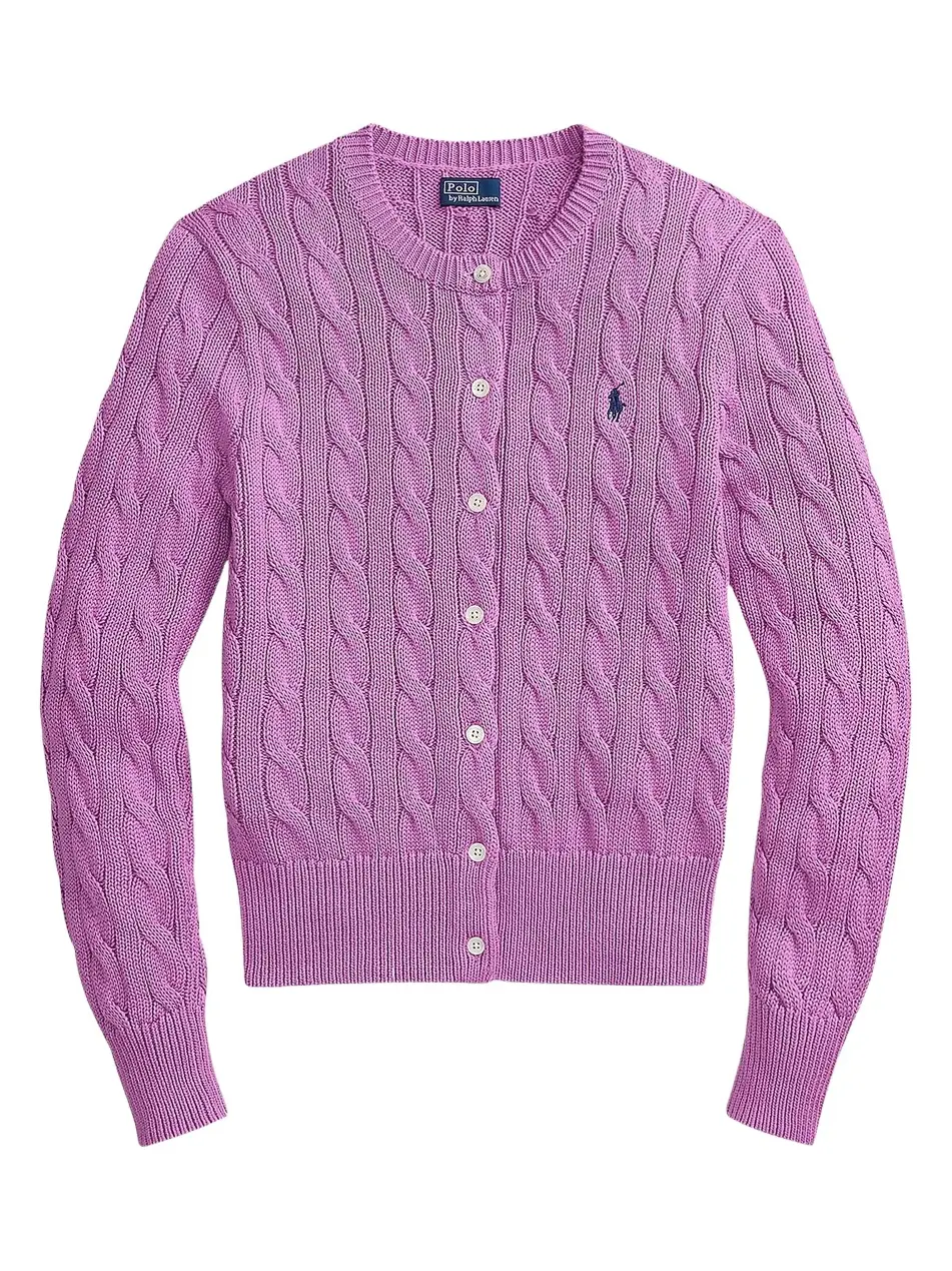 Polo Ralph Lauren Women's Cable-Knit Cotton Crewneck Cardigan