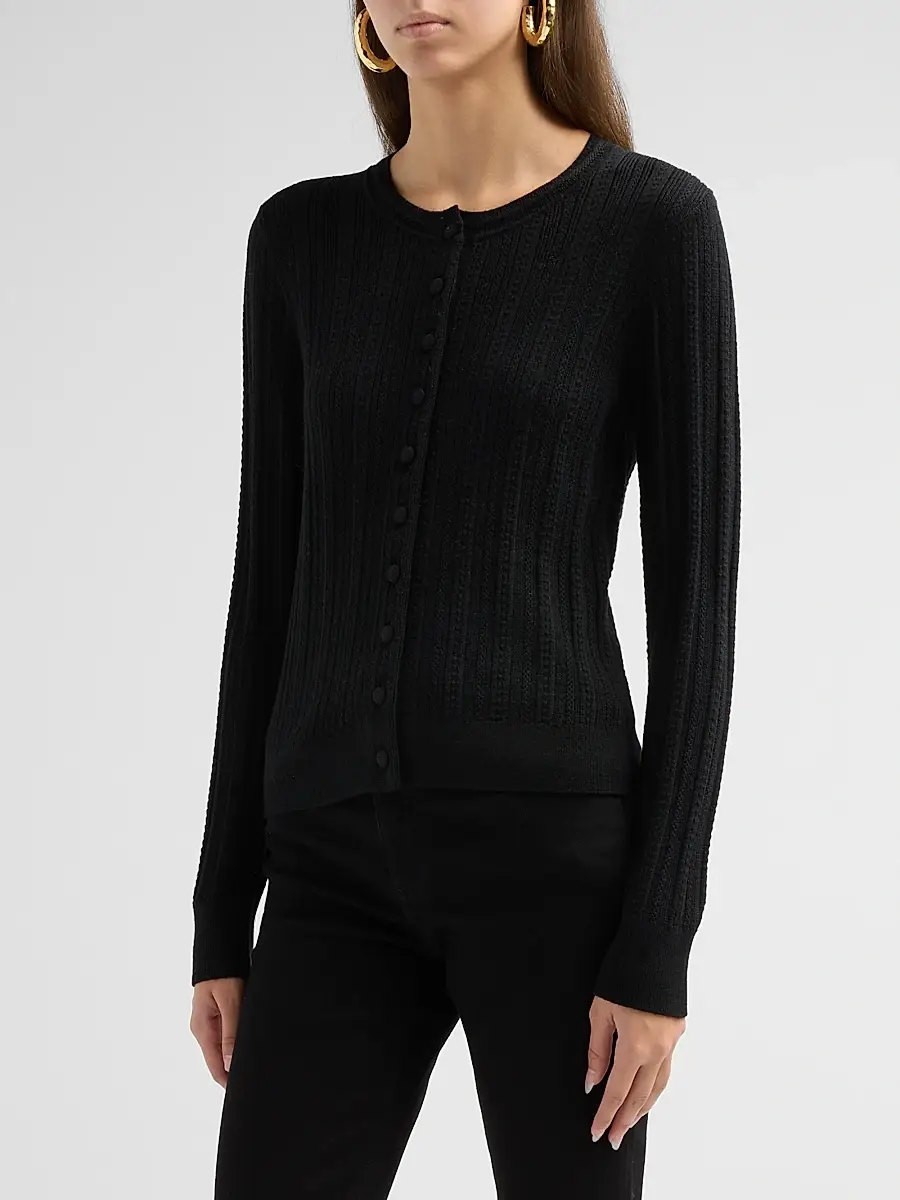 rag & bone Women's Rhodes Wool Crewneck Cardigan | Thumbnail 4 rag & bone Women's Rhodes Wool Crewneck Cardigan | Thumbnail 4