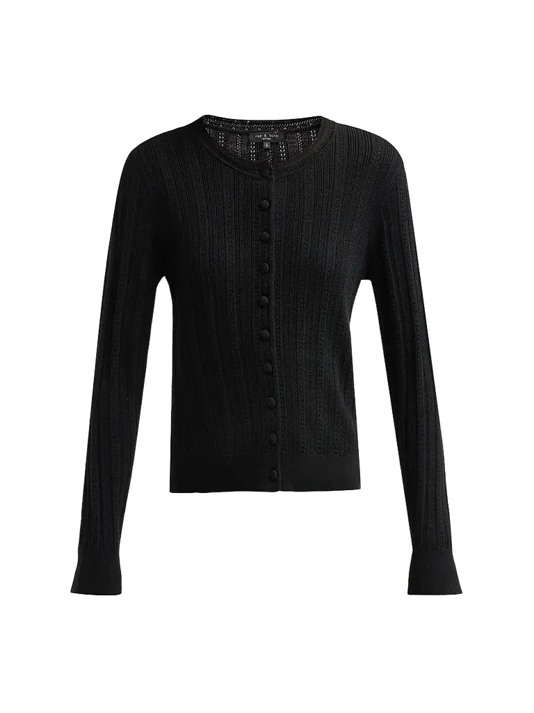 rag & bone Women's Rhodes Wool Crewneck Cardigan