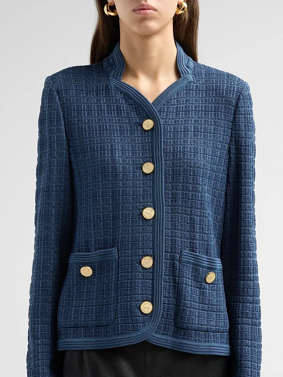 Misook Women's Tonal Tweed Knit Jacket | Thumbnail 5 Misook Women's Tonal Tweed Knit Jacket | Thumbnail 5