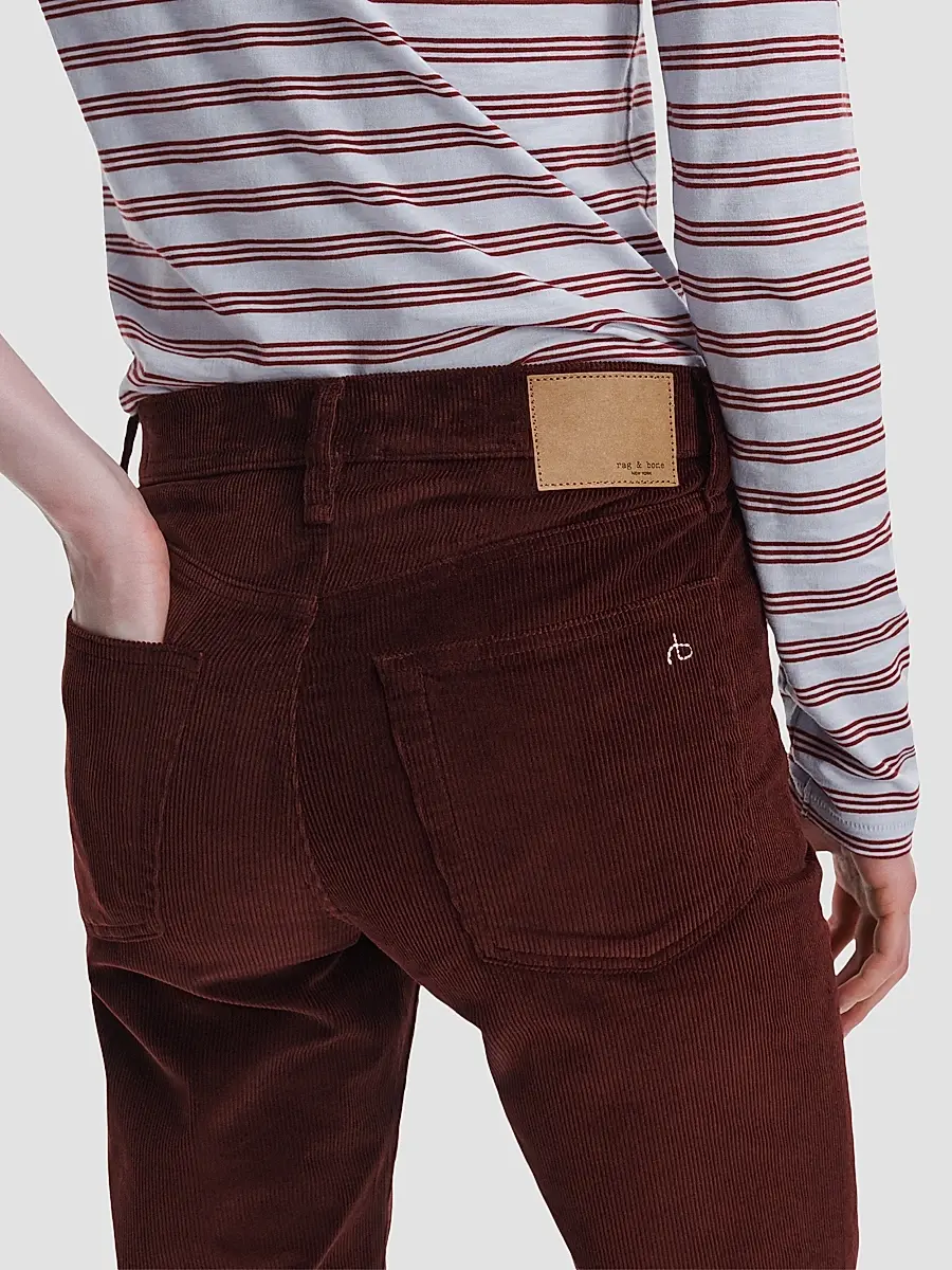 rag & bone Women's Harlow Corduroy High-Rise Slim-Leg Pants | Thumbnail 5 rag & bone Women's Harlow Corduroy High-Rise Slim-Leg Pants | Thumbnail 5