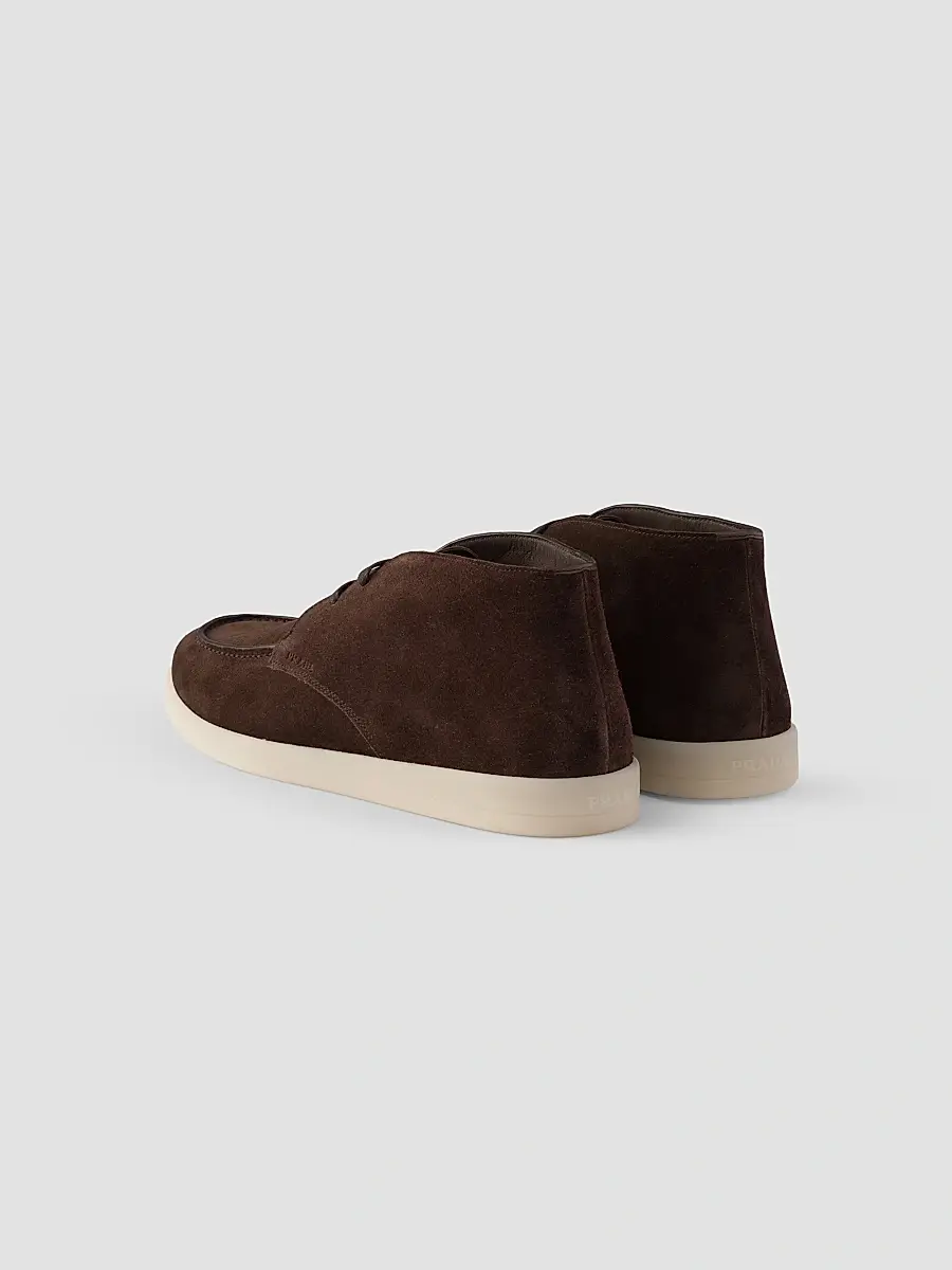 Prada Men's Suede Chukka Boots | Thumbnail 3 Prada Men's Suede Chukka Boots | Thumbnail 3