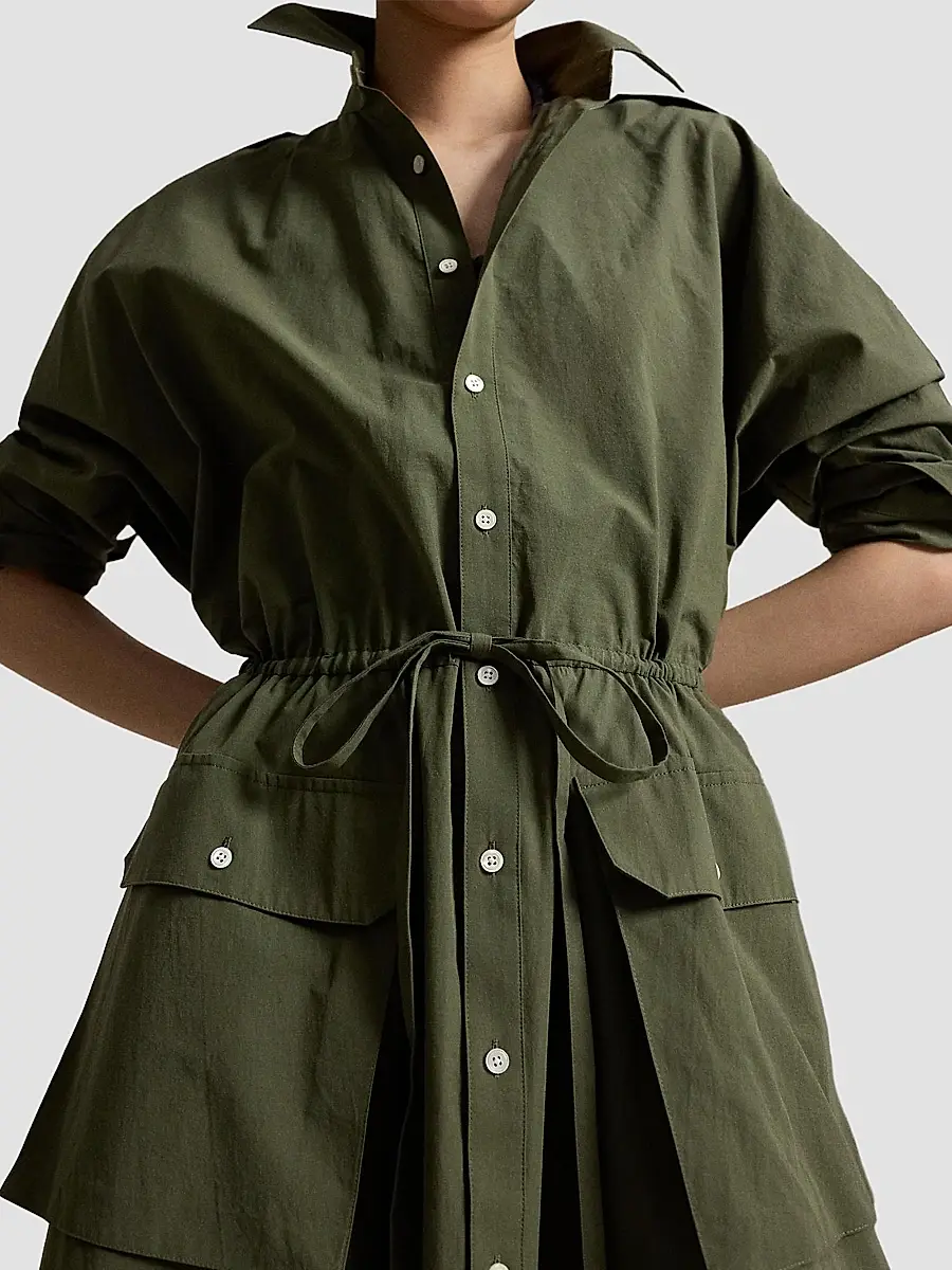 Polo Ralph Lauren Women's Cotton Canvas Utility Shirtdress | Thumbnail 4 Polo Ralph Lauren Women's Cotton Canvas Utility Shirtdress | Thumbnail 4