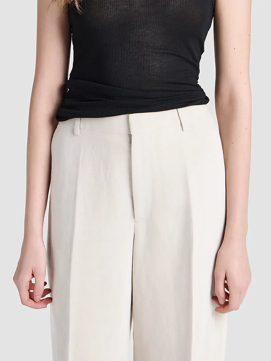 JW Anderson Women's Tailored Linen-Blend Trousers | Thumbnail 3