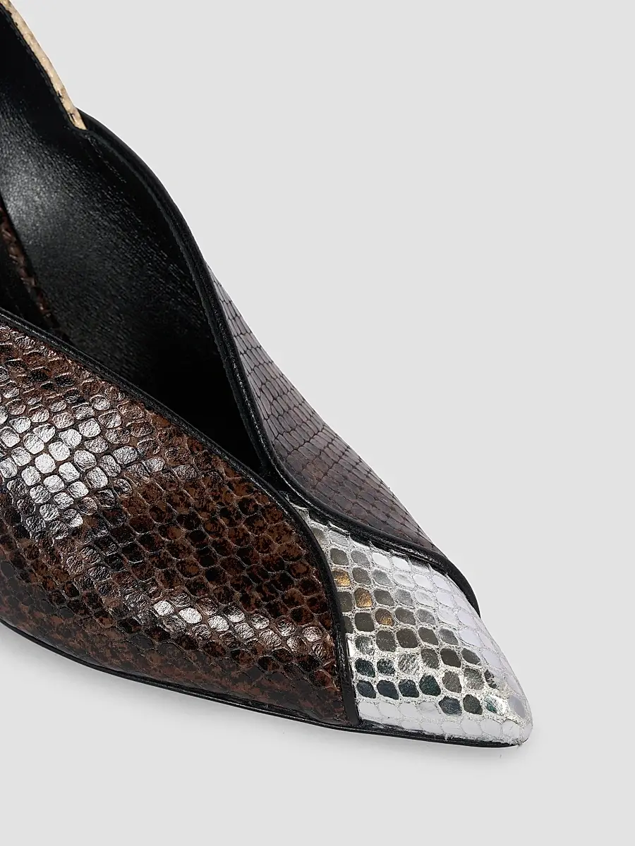 Isabel Marant Women's Luza 90MM Colorblocked Snakeskin-Embossed Leather Pumps | Thumbnail 7