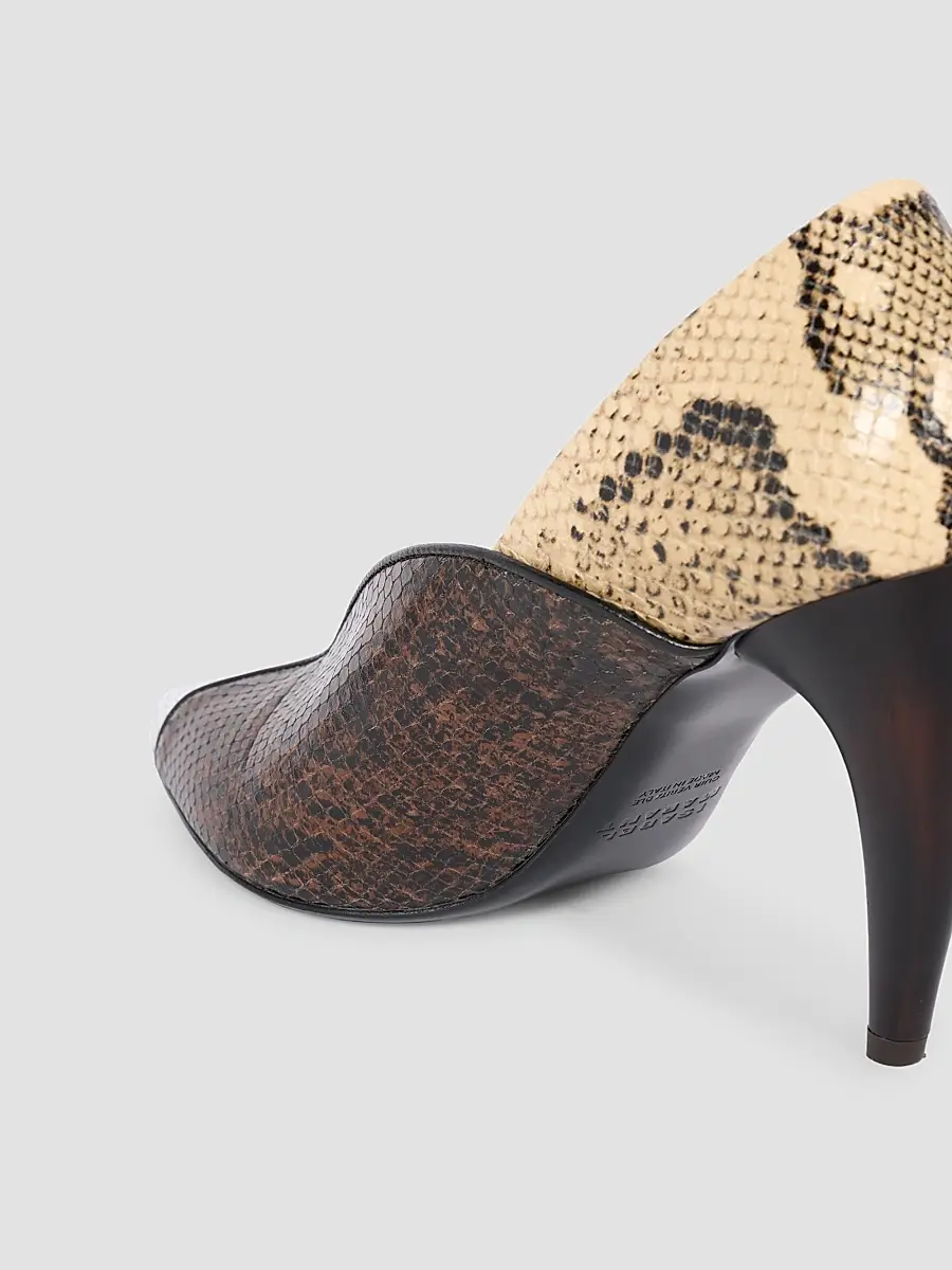 Isabel Marant Women's Luza 90MM Colorblocked Snakeskin-Embossed Leather Pumps | Thumbnail 8