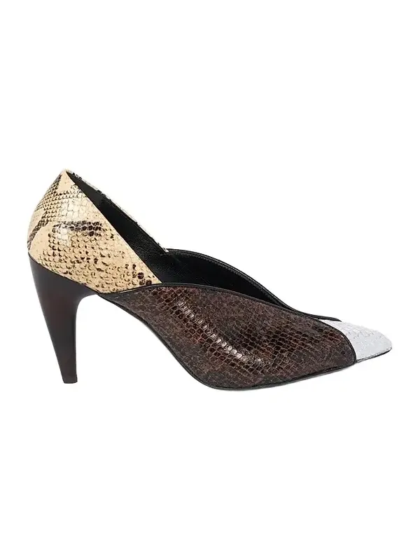 Women's Luza 90MM Colorblocked Snakeskin-Embossed Leather Pumps Women's Luza 90MM Colorblocked Snakeskin-Embossed Leather Pumps