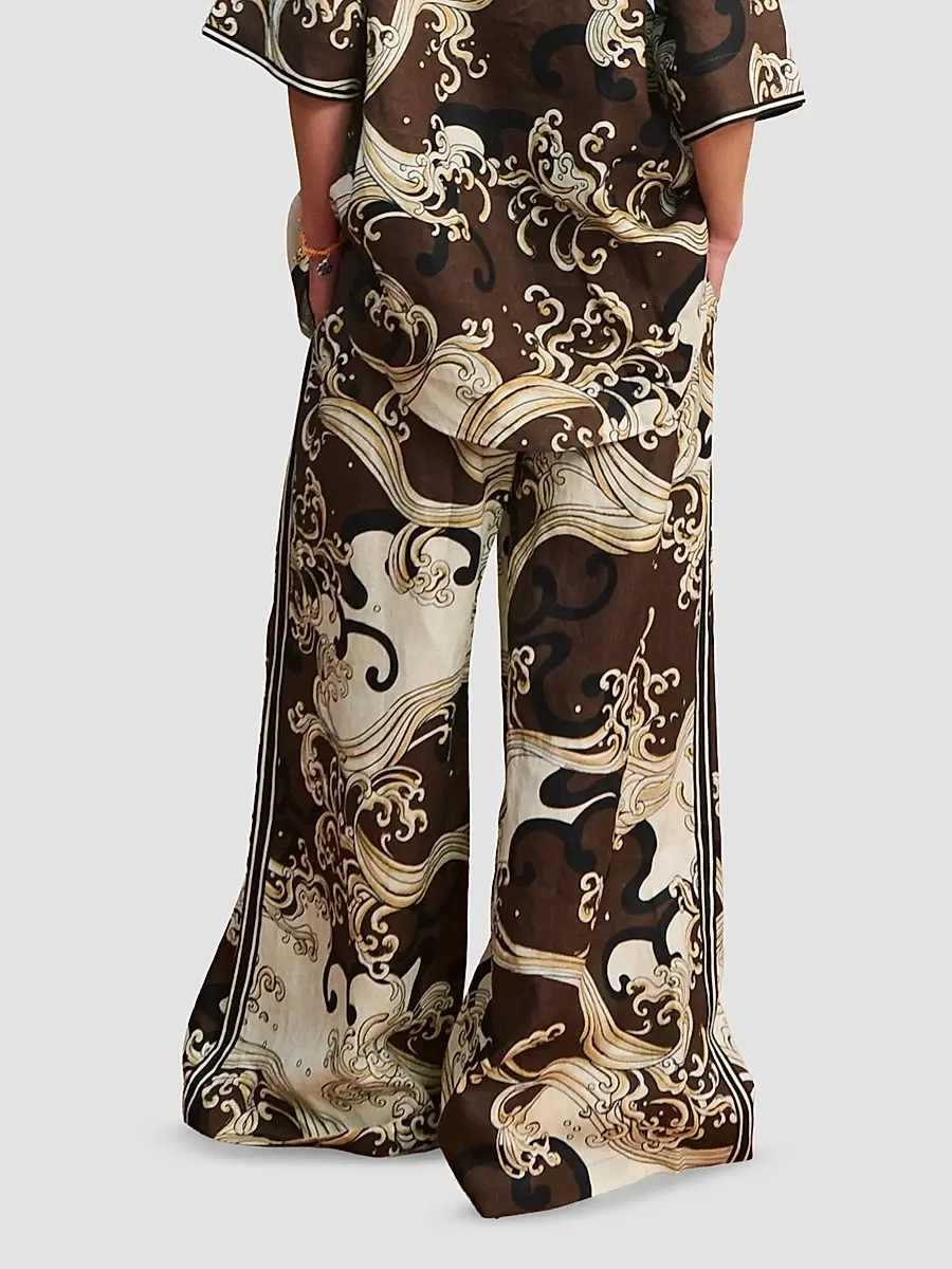 ALÉMAIS Women's Otis Wave Wide-Leg Pants | Thumbnail 3 ALÉMAIS Women's Otis Wave Wide-Leg Pants | Thumbnail 3