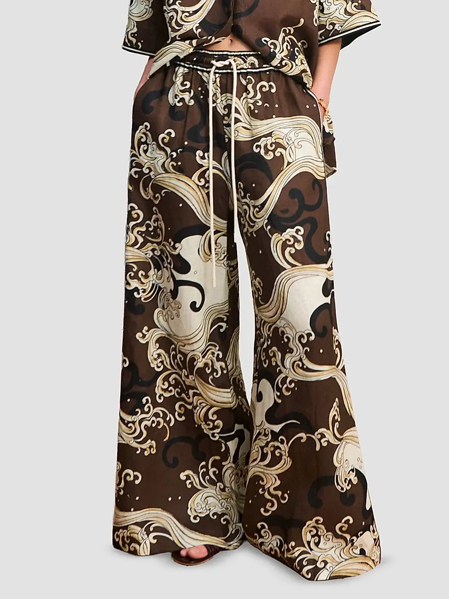 ALÉMAIS Women's Otis Wave Wide-Leg Pants | Thumbnail 4 ALÉMAIS Women's Otis Wave Wide-Leg Pants | Thumbnail 4