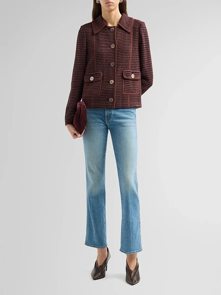 Misook Women's Zigzag Knit Relaxed Jacket | Thumbnail 2 Misook Women's Zigzag Knit Relaxed Jacket | Thumbnail 2